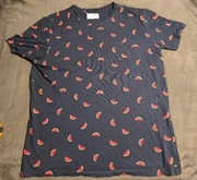 Reserved Tshirt w arbuzy granatowy rozmiar S