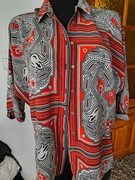 Pomarańczowo-czarna bluzka koszula kimono River Island rozmiar 8