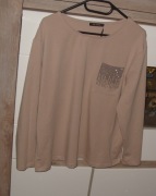 bluzka z kieszonką -cappuccino- ,mięciutka bawełna r. M/L/XL