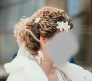 Zestaw ślubny: wianek i kolczyki "kolekcja Helen"