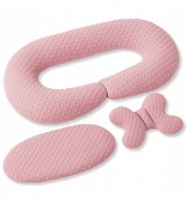 Poduszka ciążowa, dla kobiet w ciąży, 3w1, róż