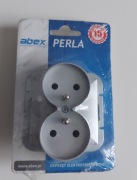 Gniazdo Elektryczne ścienne Abex srebrny