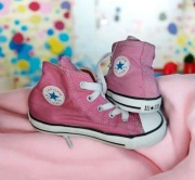 Markowe dziecięce trampki Converse All Star r 24 wkł 15cm różowe