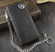 Męski duży portfel skóra naturalna - Gwiazda Szeryfa 