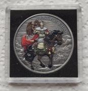 Medal Legendary Warriors: Genghis Khan 2024, Antique Color, 1oz, Ag 999