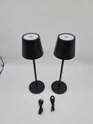 Lampka led stołowa nocna ozdobna 2szt czarna 