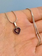 Srebrny Czeski Naszyjnik Granaty