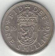 249 Wielka Brytania 1 shilling szyling 1962 herb szkocki