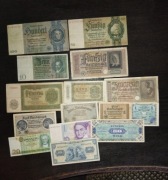 Zestaw banknotów Niemcy, razem 15 szt.