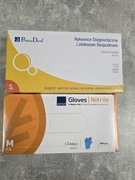 Zestaw rękawiczek diagnostycznych: Prima Dent (lateksowe) i Abena nitrylowe
