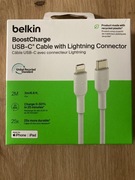 Kabel belkin biały 2m USB-C - Apple Lightning 