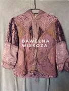 Unikatowa kurtka vintage rozm M Made in Italy styl art boho patchwork indie