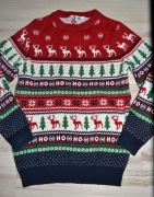 397* M&Co Kids Świąteczny sweter wzory 6/7 lat_ 116/122 cm