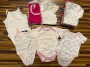 Zestaw body dziewczęcych z krótkim rękawem – 14 szt. | Rozmiar 62–68