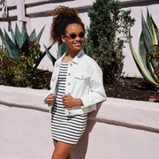 COOL CLUB sukienka tuba w poprzeczne prążki rozm. 146