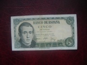 BANKNOT HISZPANIA 5 Pesetas 1951 r. seria S