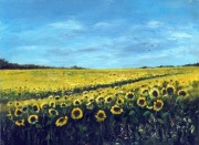 Obraz ręcznie malowany pejzaż akryl