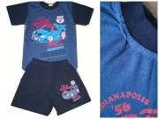 Bluzka i kótkie spodenki, komplet auto, rozm. 104 