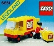 LEGO TOWN 6651 z 1982r. auto Poczta Mail Truck