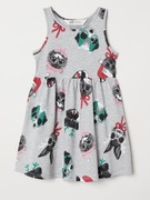 Nowa sukienka świąteczna H&M 98 104 szara bawełna