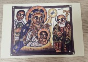 Pocztówka Boże Narodzenie Etiopia szopka żłóbek stajenka