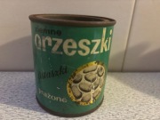 Puszka na orzeszki ziemne prażone fistaszki PRL 1970 lata