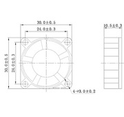 wentylator 30x30x10 2pcs  DC 12V Cooling Fan DC3010 DC Fan