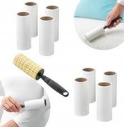 ROLKA + 4 WKŁADY DO CZYSZCZENIA UBRAŃ ODZIEŻY wałek rolkaTAPICERKI szczotka