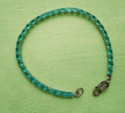 Vintage srebrna męska bransoletka naturalne kamienie niebieski topaz 