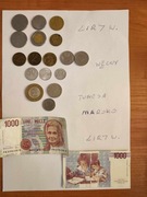 Monety i Banknoty Włochy Węgry Tunezja Maroko - Cena za całość