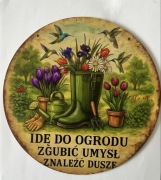 Tabliczka zawieszka do domu do ogrodu w stylu Vintage retro