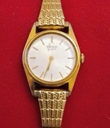 Vintage zegarek damski Seiko na baterię działa pozłacana bransoletka.    46