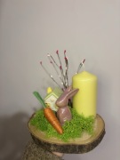 Wielkanocna dekoracja na stół stroik ozdoba