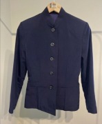 Marynarka damska ze stójką granatowa 