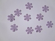 Scrapki kwiatki 10 szt. 25 mm fioletowe  gramatura 160 g/m2