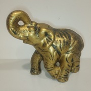 Słoń duży ceramiczny złoty - ozdoba