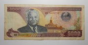 Stary banknot 5000 Kipów Laos