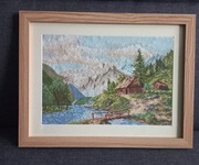 Pejzaż-haft krzyżykowy