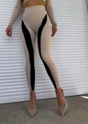 Legginsy DIRTY By Me - beżowe, 95% wiskoza 