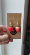 Kolczyki z truskawkami truskawki owoce  prezent śmieszne 