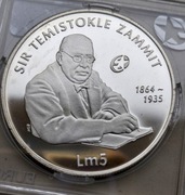 Malta 5 Lira 2006 r Sir Zammit srebro 925