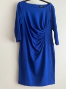 DKNY-Szafirowa sukienka dzianinowa r 14 (42)