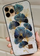 Eleganckie etui iPhone 11 Pro Max - listki brokat