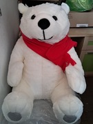 Duży miś pluszowy 80 cm biały nowy dobrej jakości zabawka
