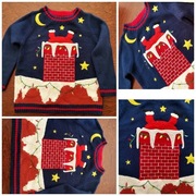 Świateczny sweter, Mikołaj, rozm 110, 116, stan bd