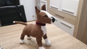 Bullterrier amigurumi maskotka szydełkowa 