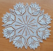 SERWETKA SZYDEŁKOWA PODKŁADKA 30 CM JASNY SZARY METALIZOWANY