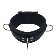 Obroża ze skóry naturalnej 4 D-ring Zamykana Bardzo mocna