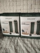 4 zielone zasłony aksamitne welurowe na przelotkach SMUKEE 4 x zasłona