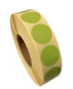 Zaklejki do tarcz zielone 20mm kółka fi20 -2000szt